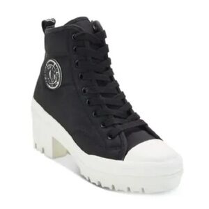DKNY Womens Pandie Platform Lug Sole Booties